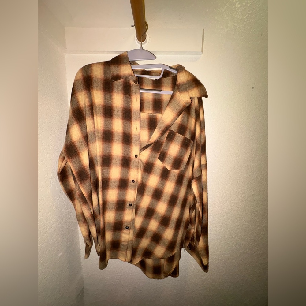 La Meil Brown Flannel Shirt